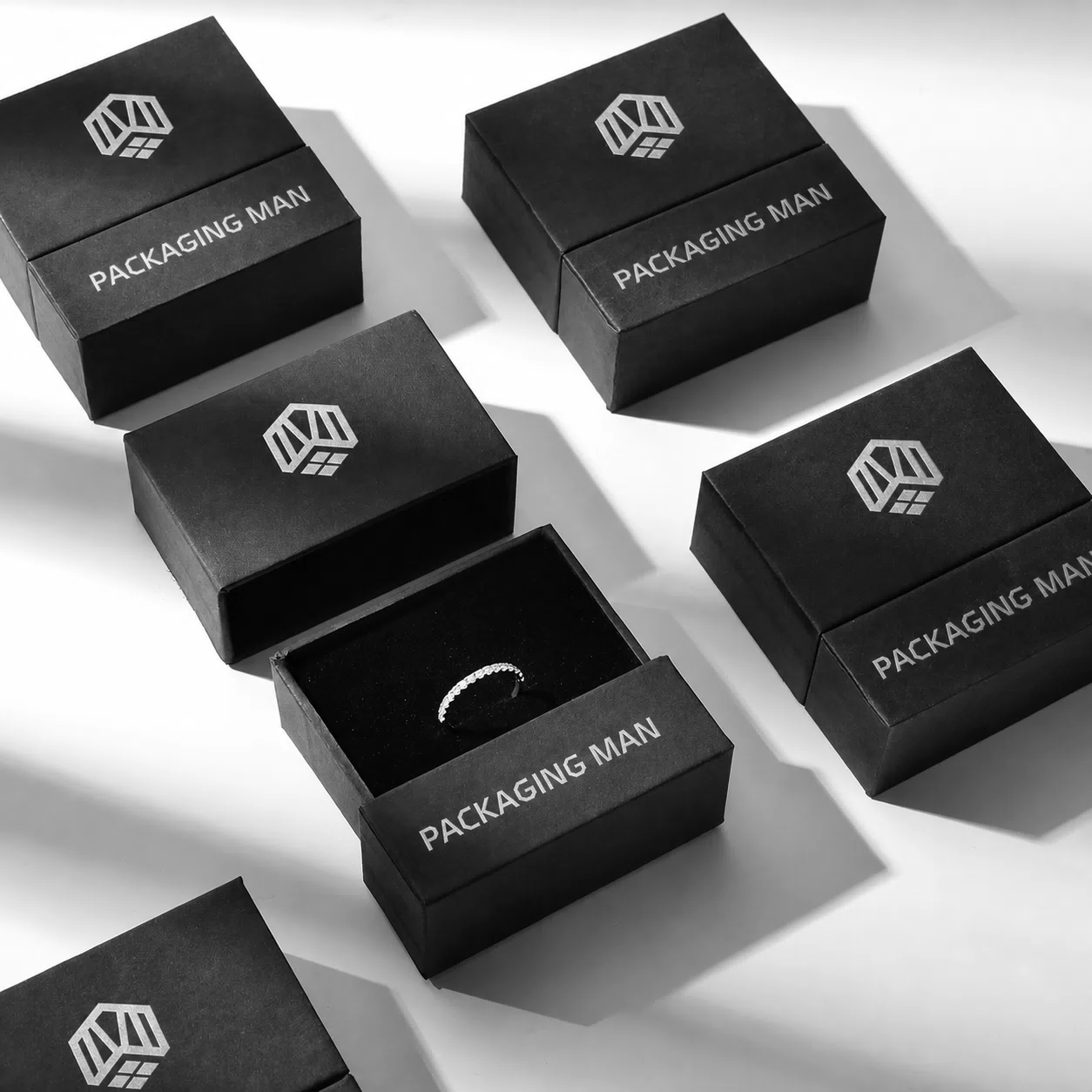 Black Rectangular Jewelry Box