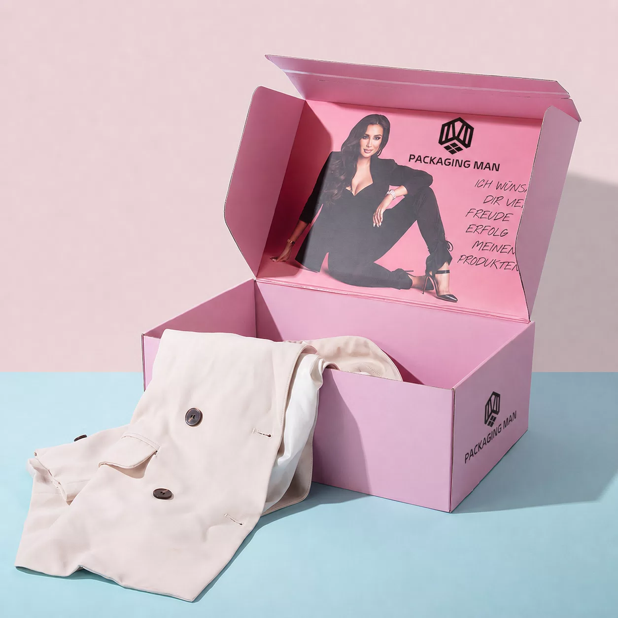 Pink Branded Custom Packaging Display